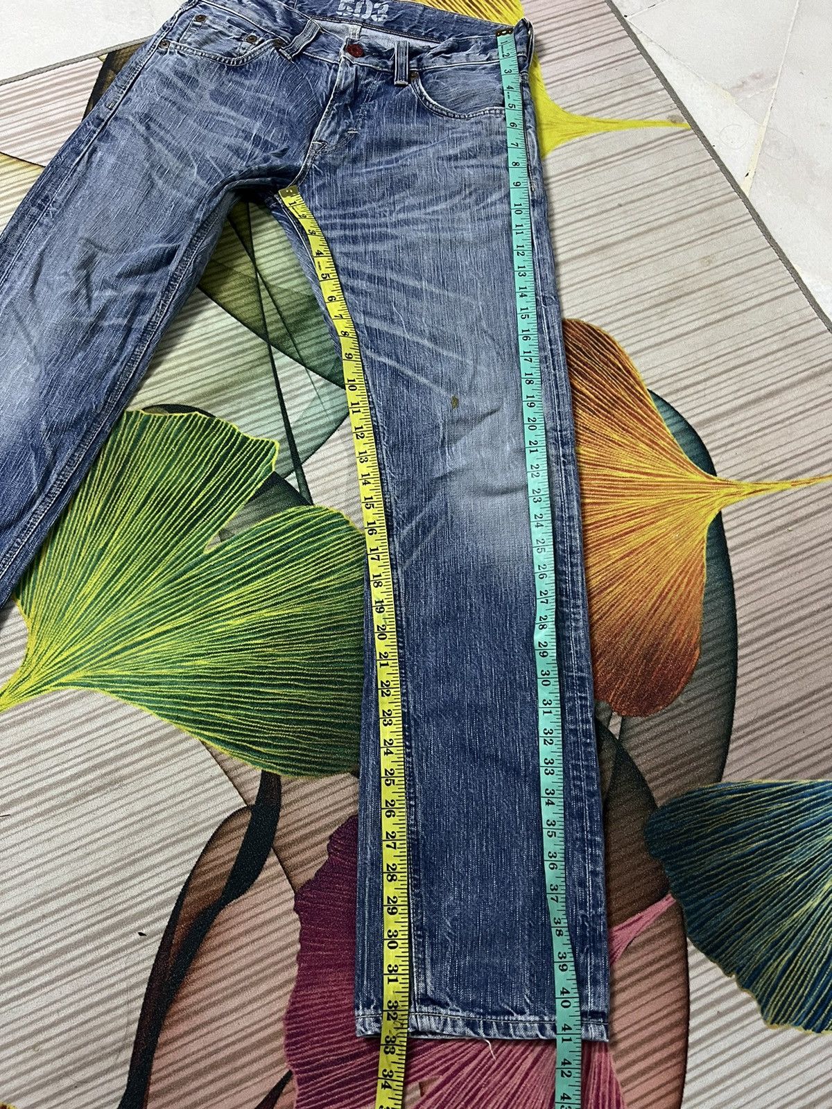 Edwin × If Six Was Nine × Le Grande Bleu (L.G.B.) 💥FLARE💥VINTAGE EDWIN 503 BLUE TRIP JEANS JAPAN Size US 31 - 15 Thumbnail