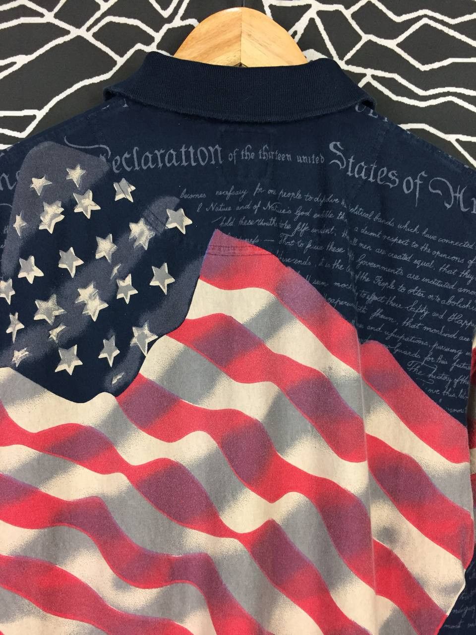 Cotton Traders × Vintage Cotton Traders Sport American Flag All Over Print Polo Tee Size US M / EU 48-50 / 2 - 6 Thumbnail