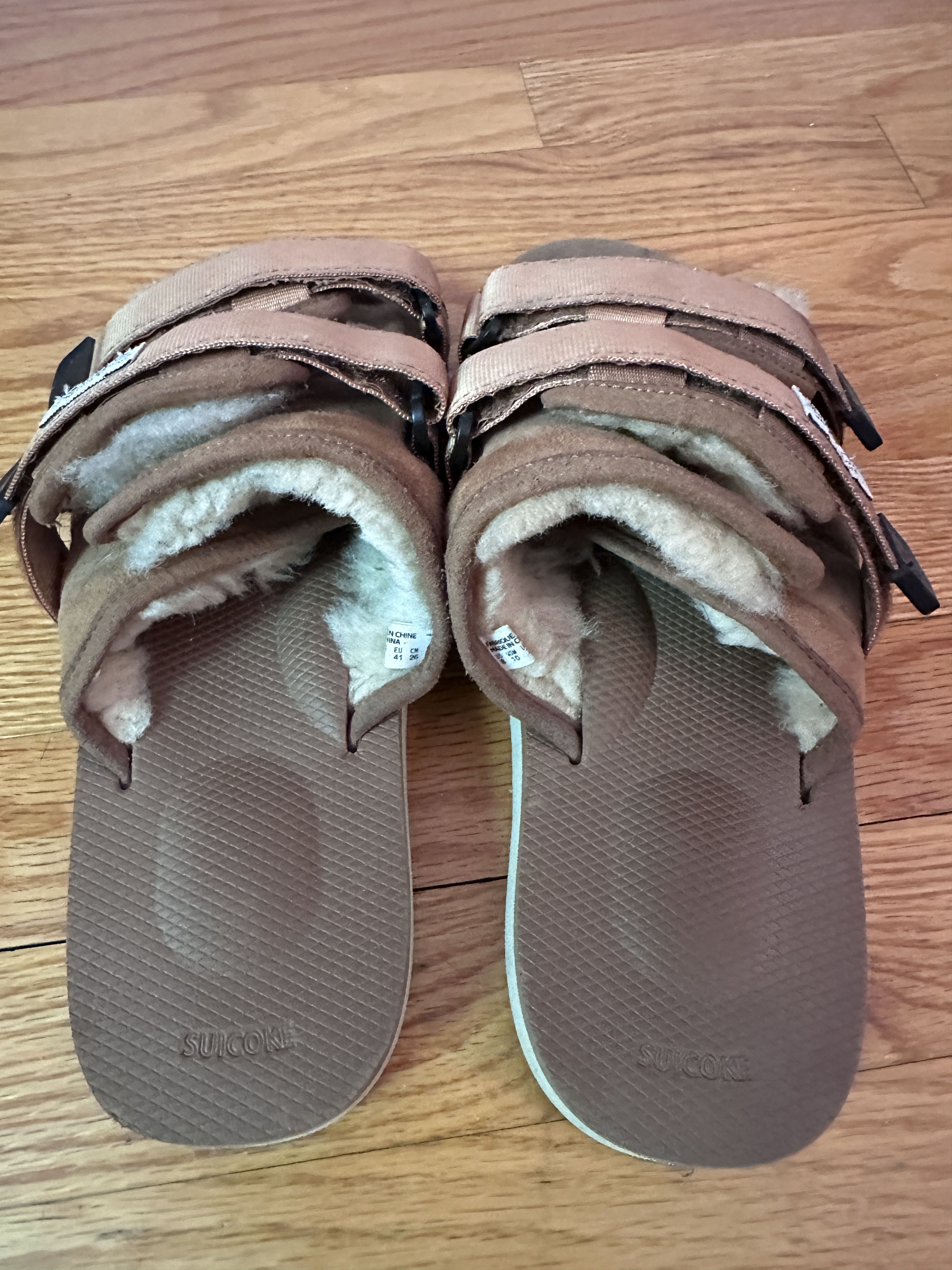 Suicoke Suicoke Moto Shearling-Trim Slides Size US 8 / EU 41 - 2 Thumbnail
