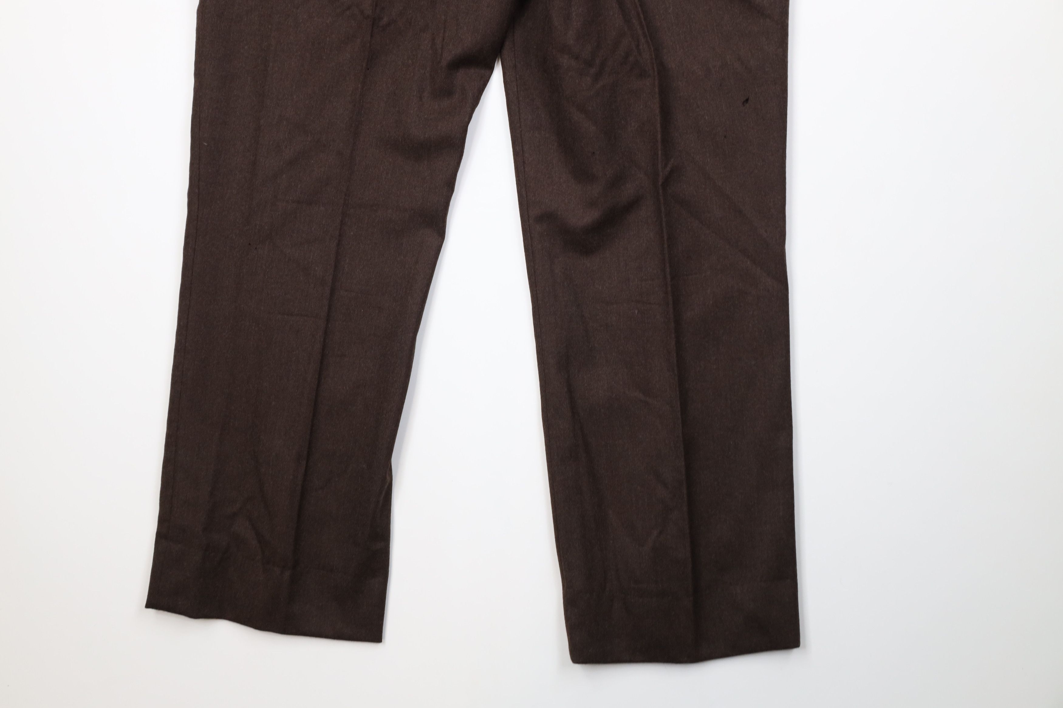 Vintage Vintage 70s Streetwear Wool Wide Leg Chino Pants Brown USA Size US 40 / EU 56 - 13 Thumbnail