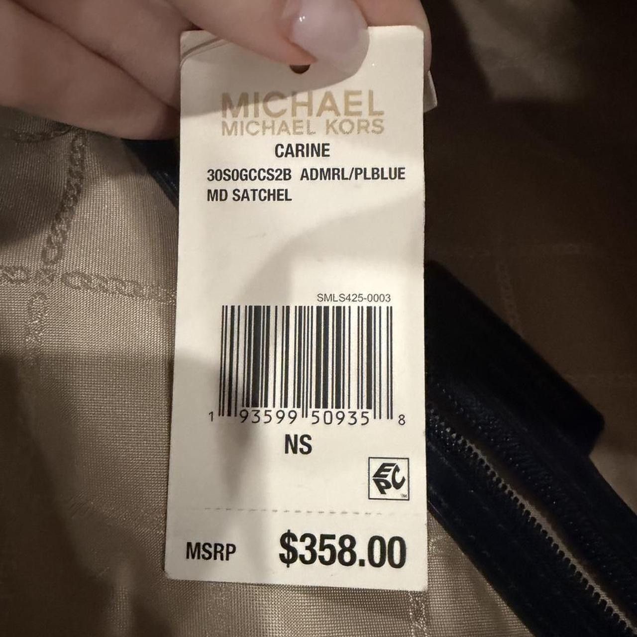 Michael Kors Michael Kors Carine Medium Navy MK Monogram Bag NWT Size ONE SIZE - 5 Thumbnail