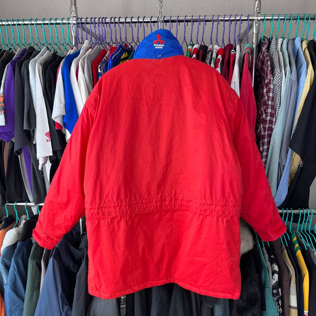 Japanese Brand × Vintage Vintage 90s Mitsubishi Motors Parka Coat Racing Jacket Size US L / EU 52-54 / 3 - 3 Thumbnail