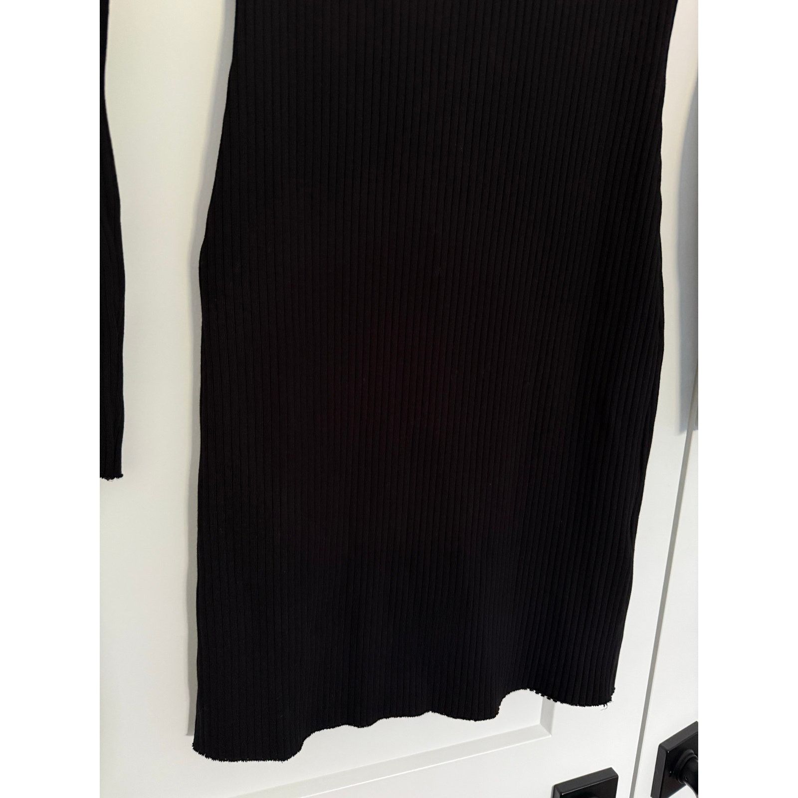 COTTONCITIZEN $185 New Cotton Citizen Ribbed Boatneck Mini Dress Black S Size S / US 4 / IT 40 - 4 Thumbnail