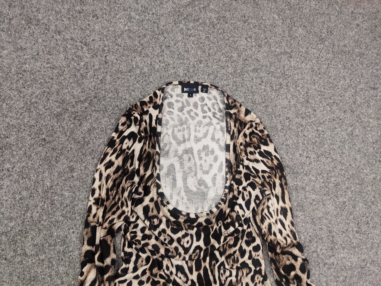 Just Cavalli Just Cavalli Design Leopard Animal Beige Print Midi Dress Size S / US 4 / IT 40 - 4 Thumbnail