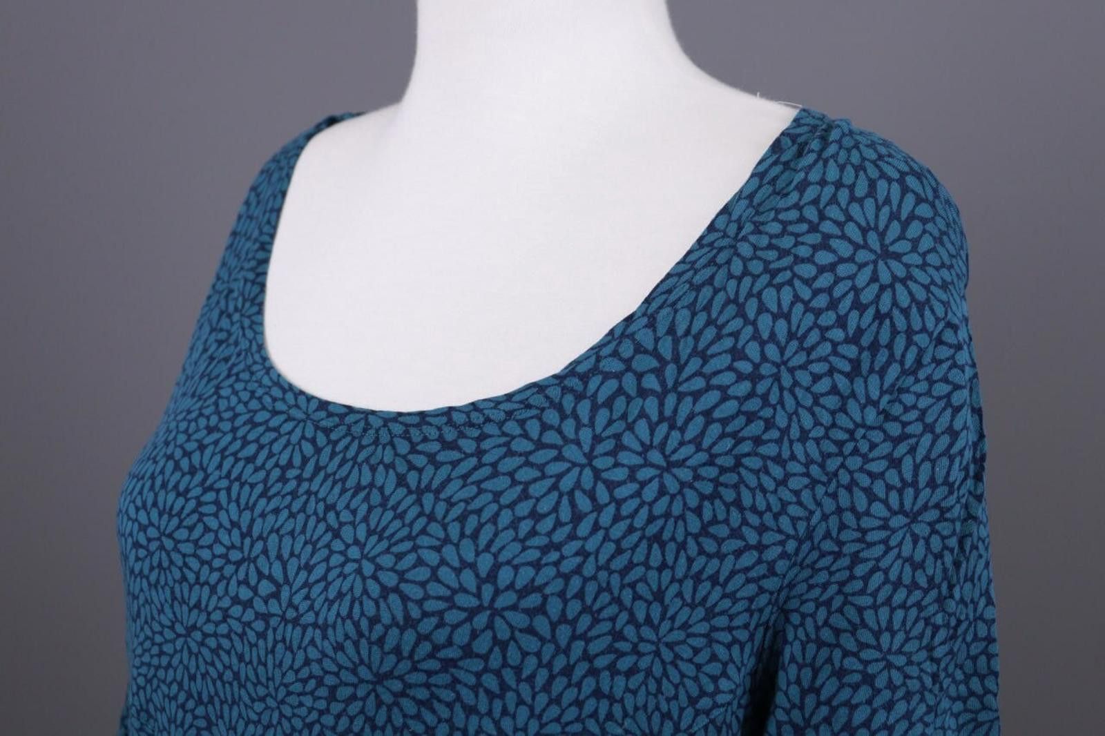 Designer Gudrun Sjoden Blue Floral Oversize Lagenlook Dress Size L Size L / US 10 / IT 46 - 7 Thumbnail