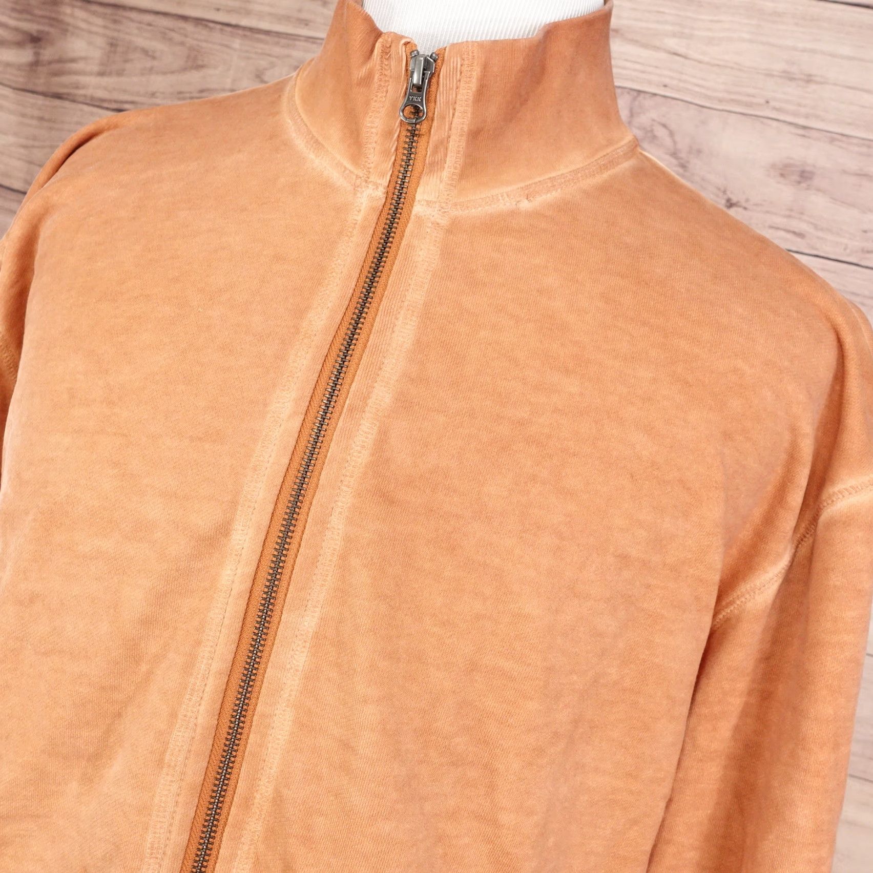 Vintage Vintage J.L. Powell Men's Full Zip Mock Neck Cotton Sweater 2XL Large Orange Winter Casual Size US XXL / EU 58 / 5 - 2 Thumbnail