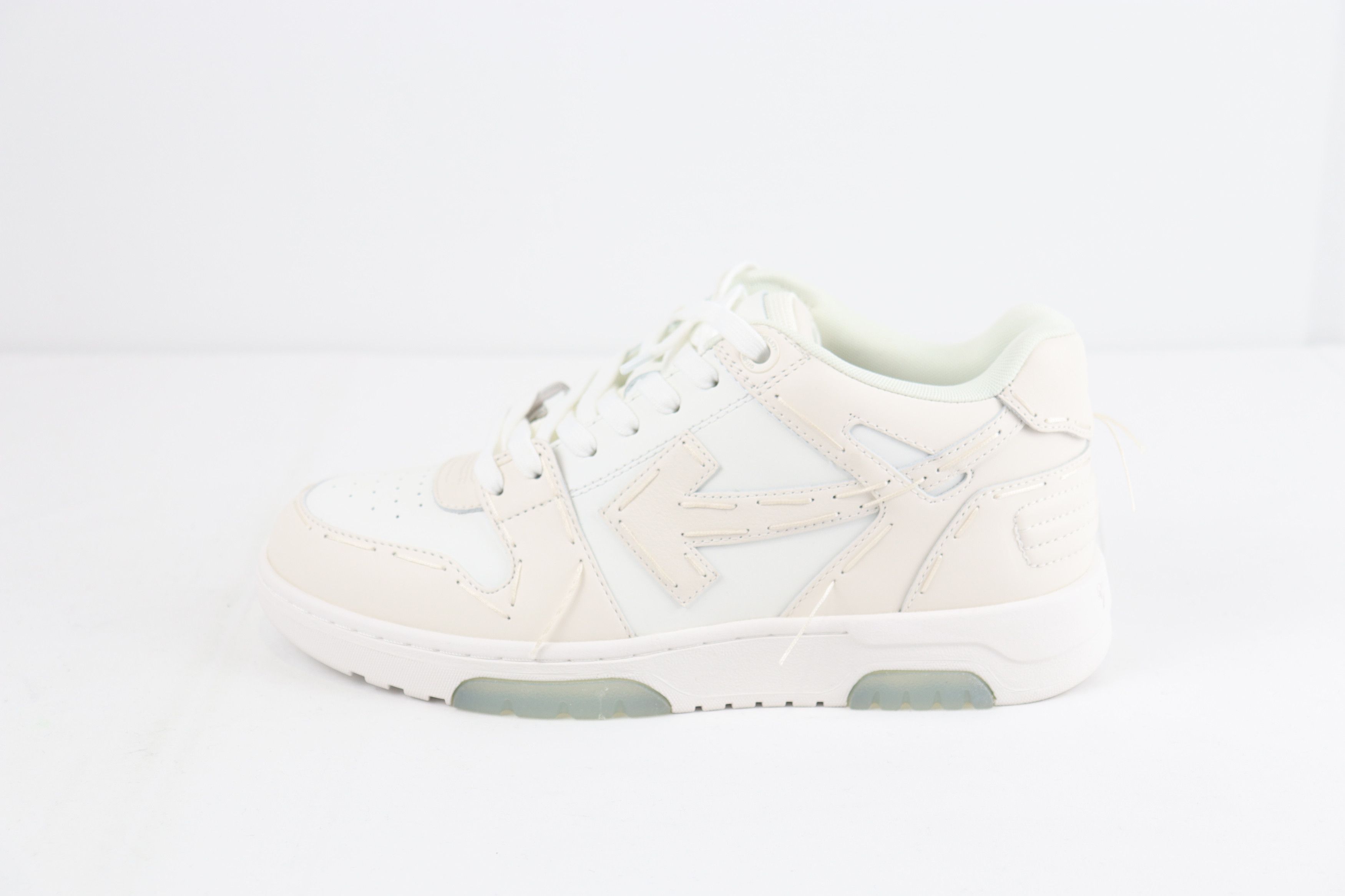 image of Off White Sartorial Stitch Out Of Office Sneakers Ooo Coconut / White in Coconut/White (Size 7)