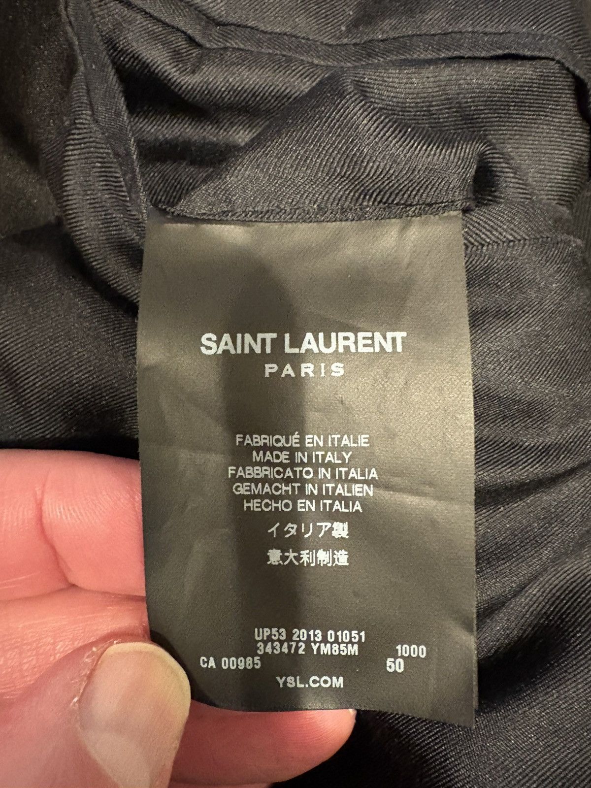 Saint Laurent Paris Saint Laurent Hedi Slimane 2 Piece Tuxedo Suit Size 50R - 16 Thumbnail