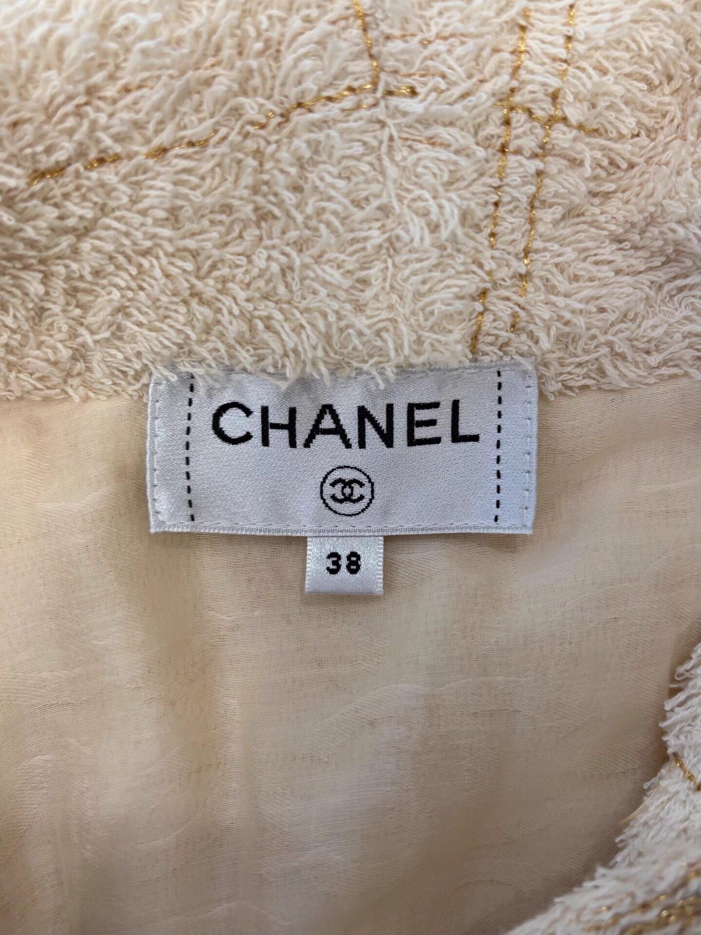 Chanel Chanel Gold Heart CC Argyle Knit Cream Polo 38 New Authentic Size S / US 4 / IT 40 - 4 Thumbnail