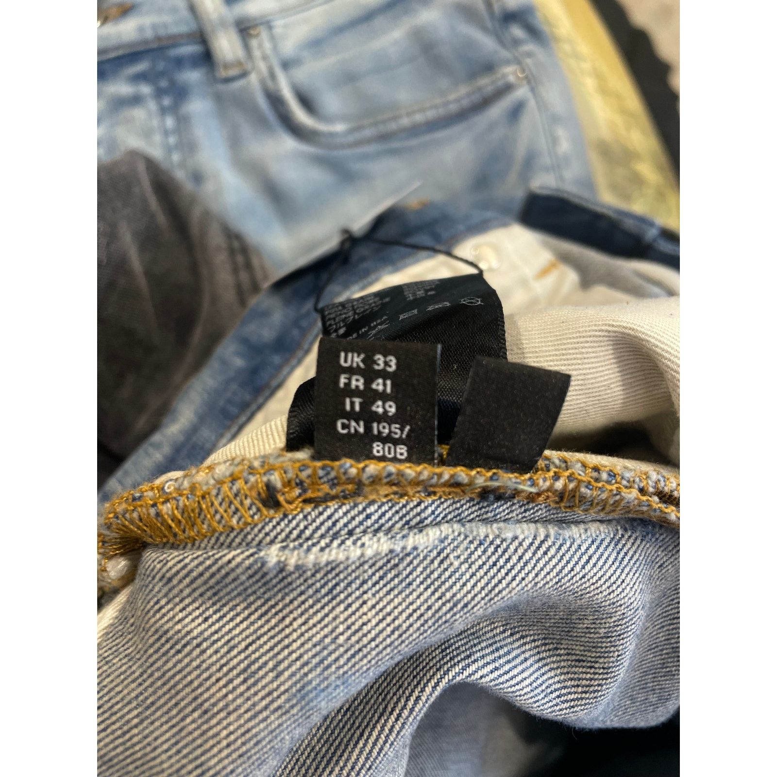Amiri Amiri Clay Side Logo Light Wash Blue Jeans Size US 33 - 6 Thumbnail