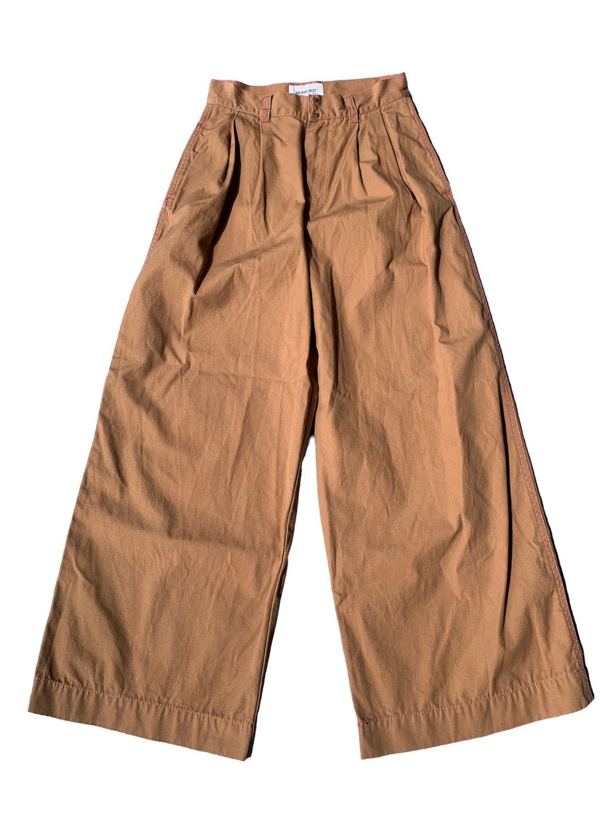 image of Beams Plus Beams Boy Wide Leg Pants in Brown, Women's (Size 27)