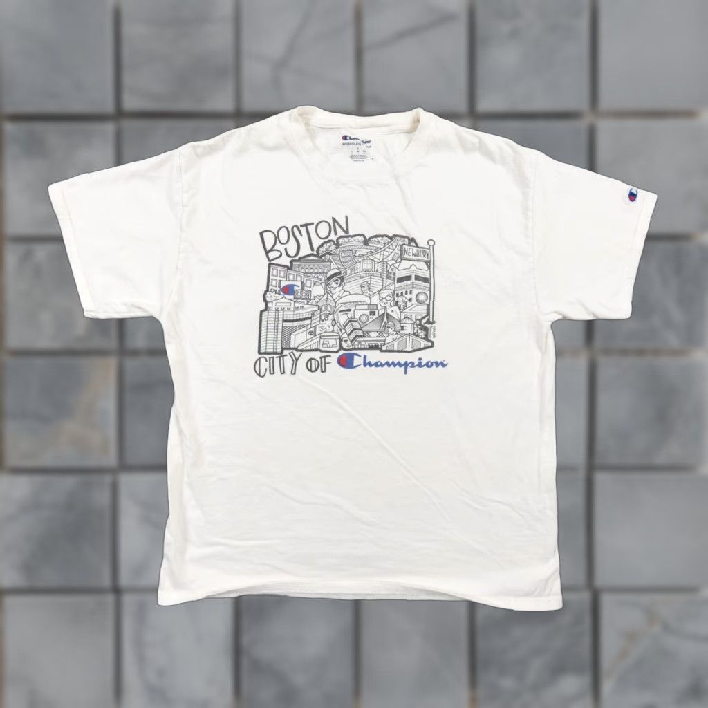 Champion Champion City Graphic T-Shirt Adult Large White Short Sleeve Casual Mens USA Size US L / EU 52-54 / 3 - 1 Thumbnail