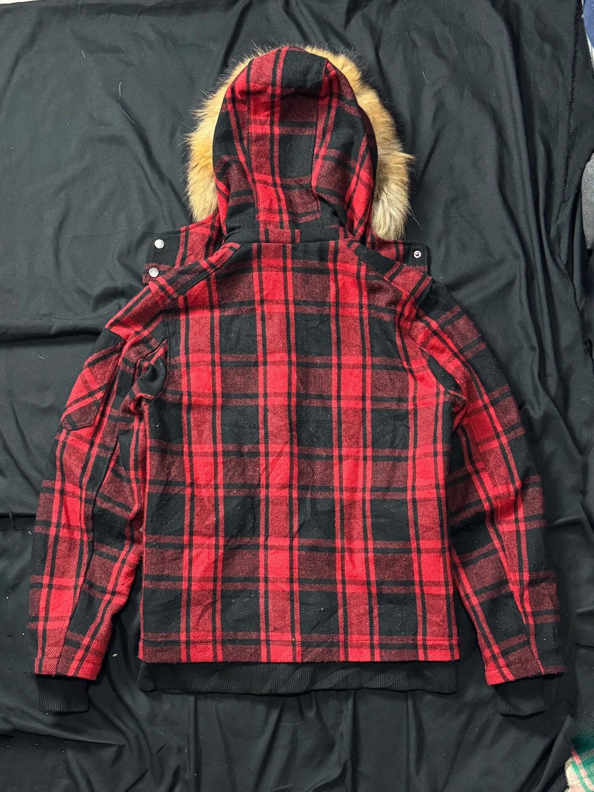Hysteric Glamour Faux Fur Plaid MultiPocket Jacket Hoodie Removable Size US M / EU 48-50 / 2 - 3 Thumbnail
