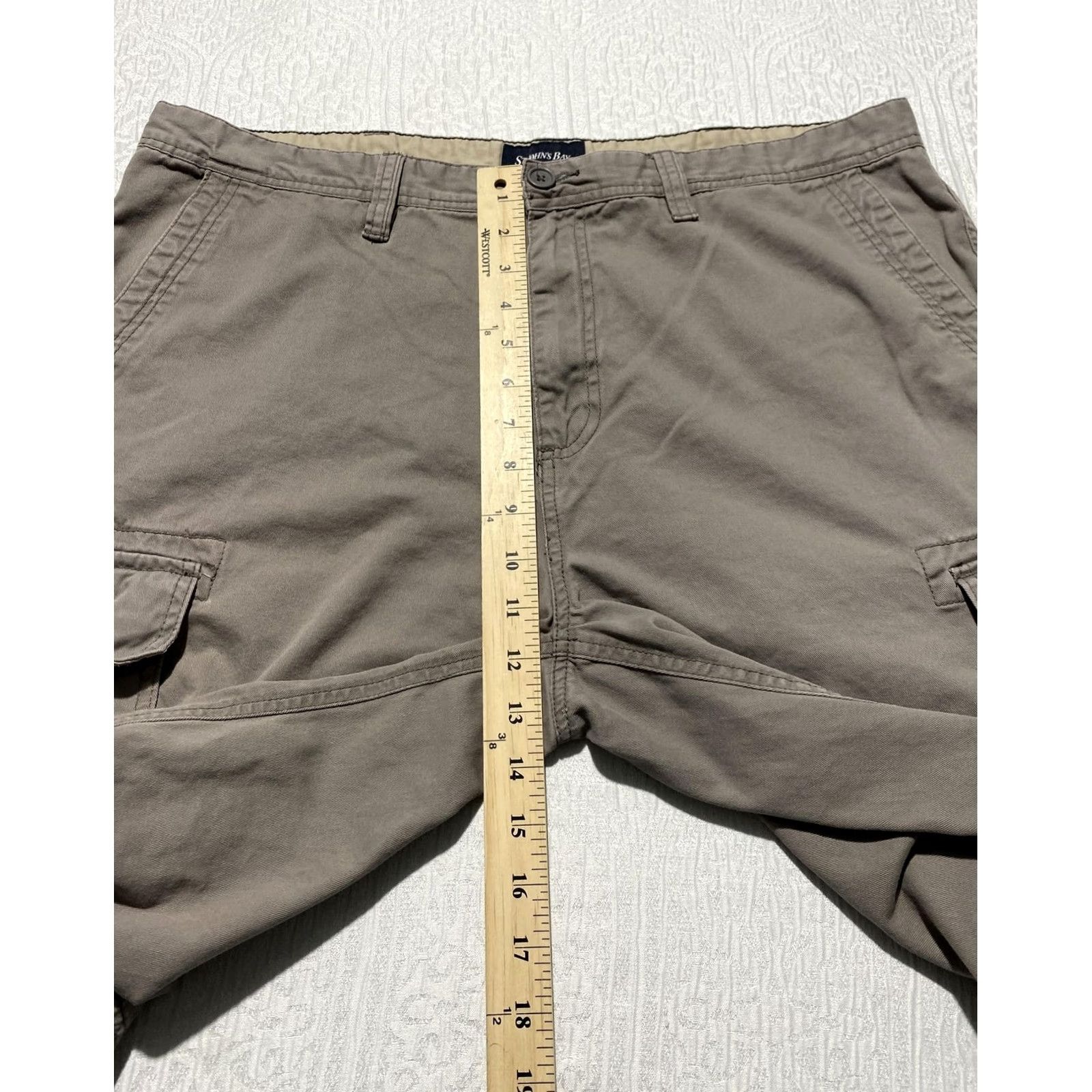 Vintage St. John's Bay Shorts Mens 38 Brown Cargo Canvas Pockets Cotton Casual Summer VINTAGE? Size US 38 / EU 54 - 4 Thumbnail