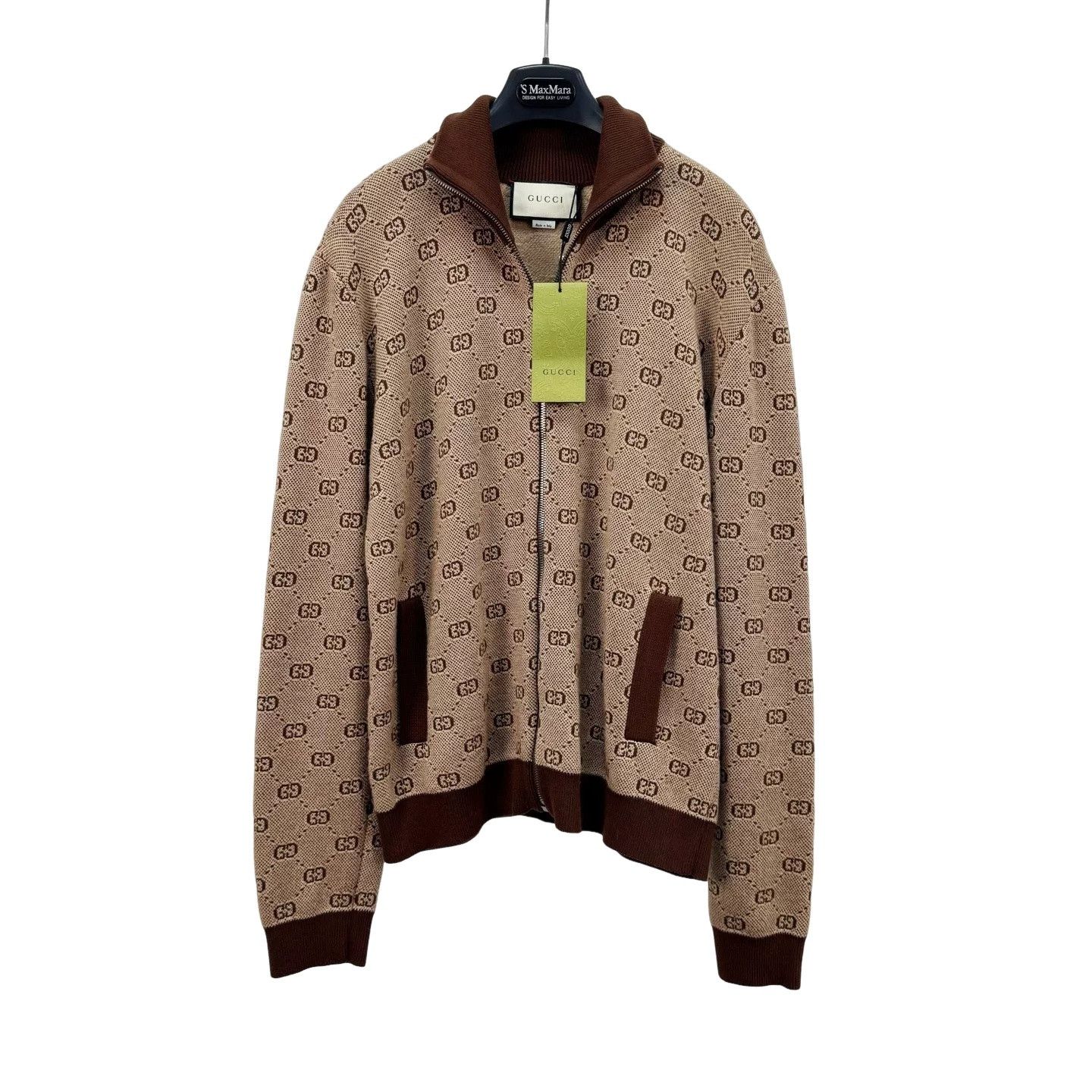 Gucci Gucci GG Monogram Jacquard Knit Zip Jacket Size S Size US S / EU 44-46 / 1 - 1 Thumbnail