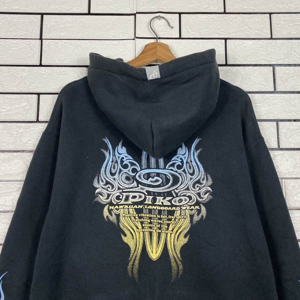 Japanese Brand 📌Vintage Bomber Jacket Zipper Hoodie Piko Hawaii Big Logo Size US XL / EU 56 / 4 - 10 Thumbnail