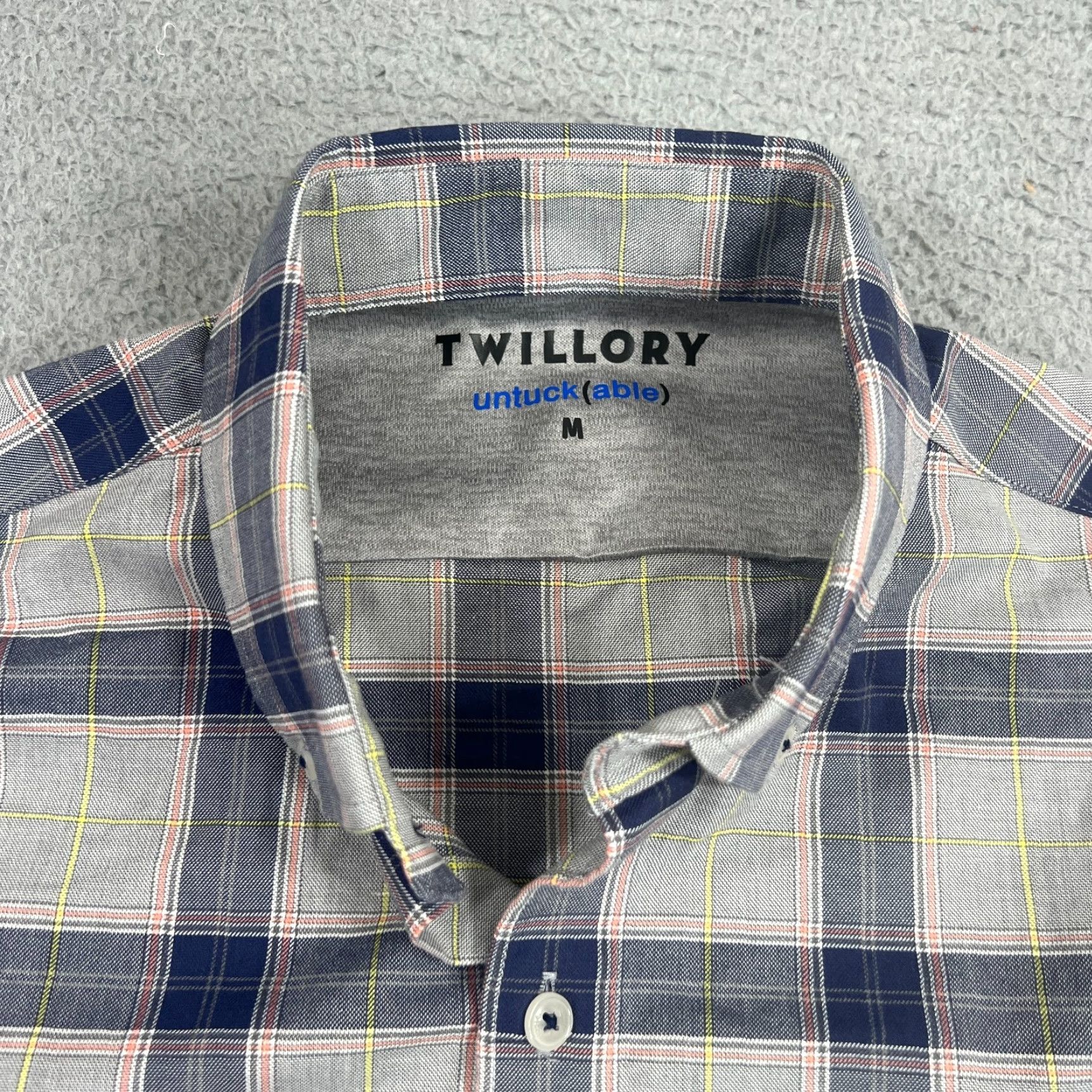 Vintage Twillory Shirt Mens M Untuckable Button Front Blue Gray Plaid Tailored Fit Casual Classic Preppy 90s Size US M / EU 48-50 / 2 - 2 Thumbnail