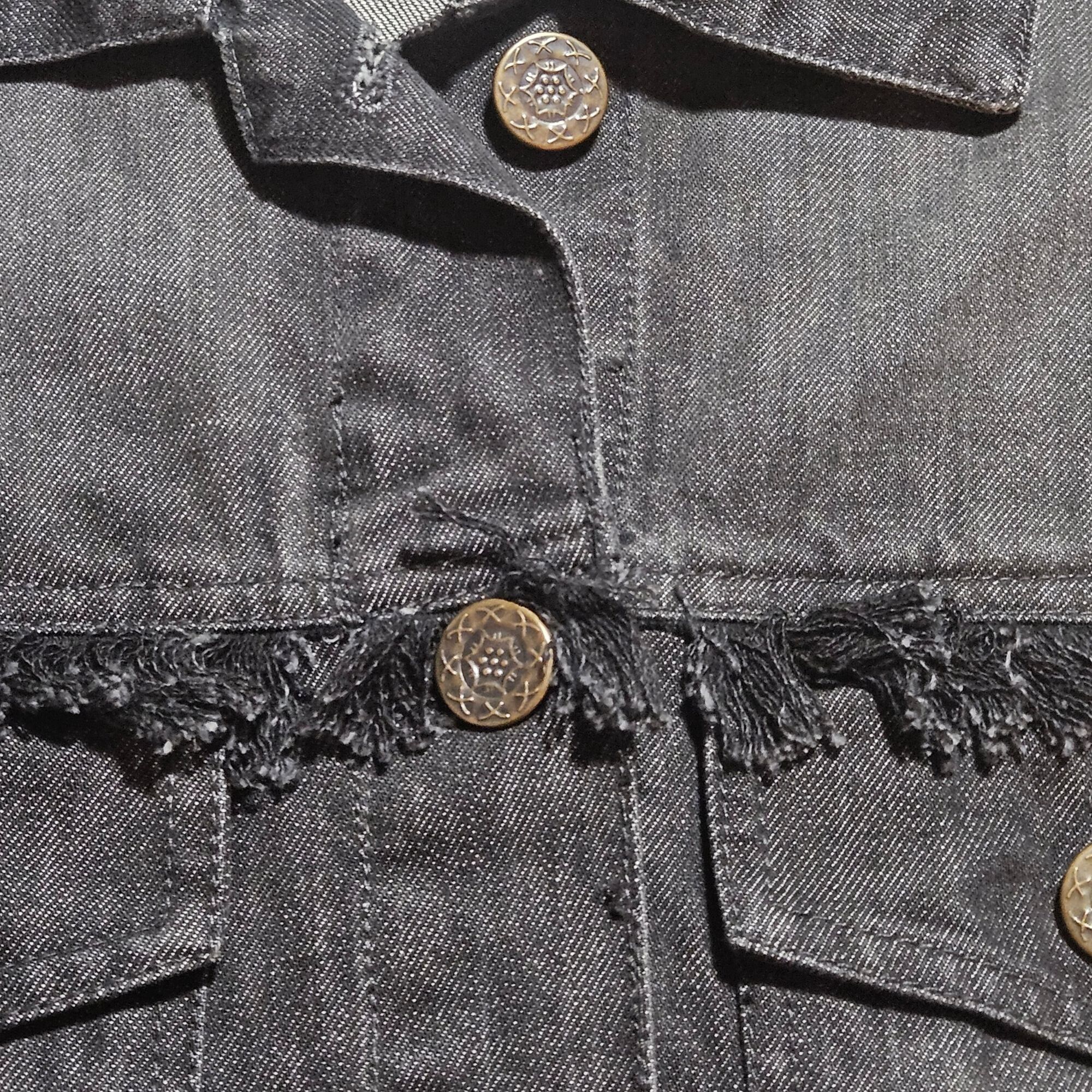 Other EUC Judith March Women Denim Jacket S Frayed Hem Boho Multic Size S / US 4 / IT 40 - 6 Thumbnail