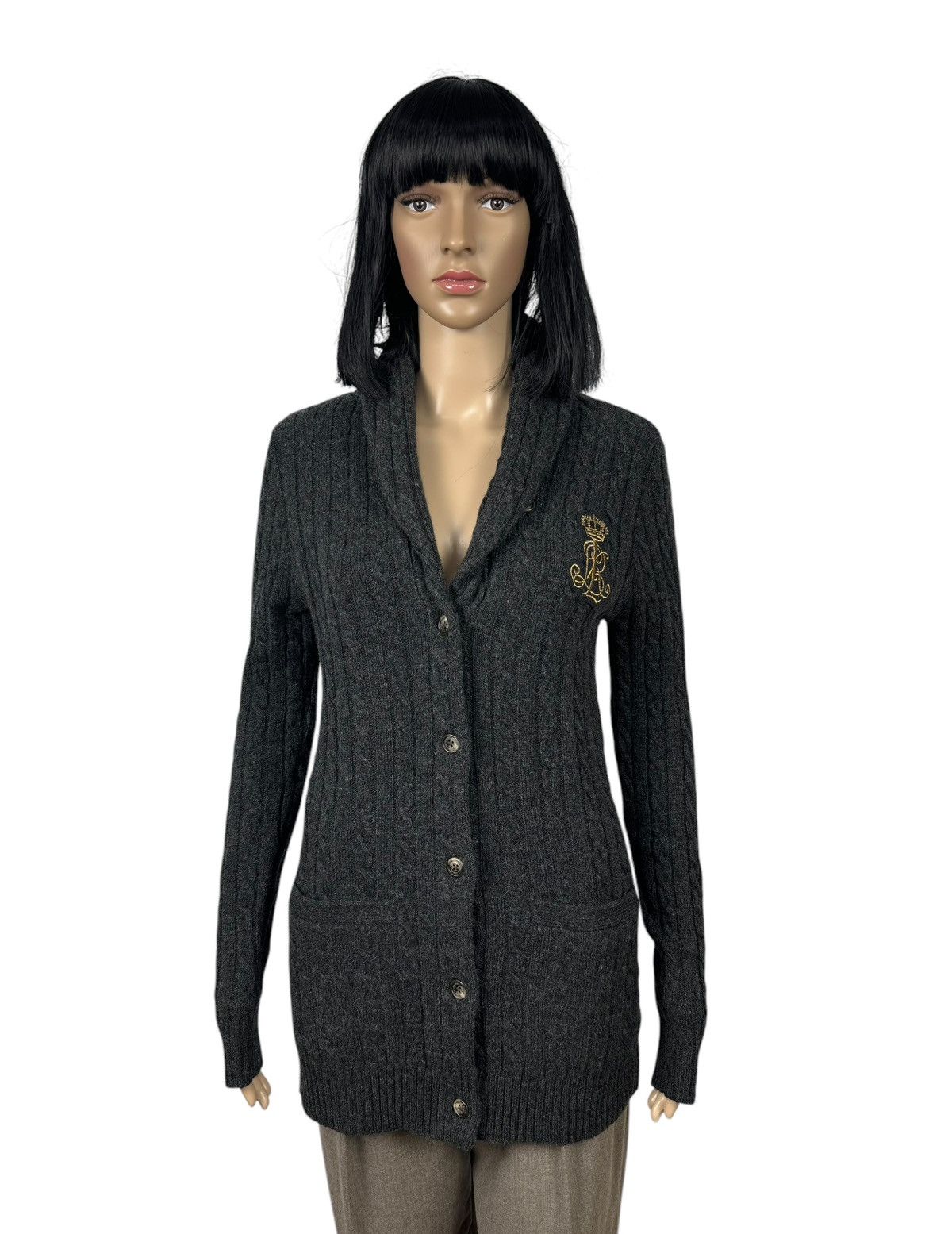 Lauren Ralph Lauren × Ralph Lauren Lauren Ralph Lauren Cable Knit Cardigan Wool Rabbit Hair Size S / US 4 / IT 40 - 1 Thumbnail