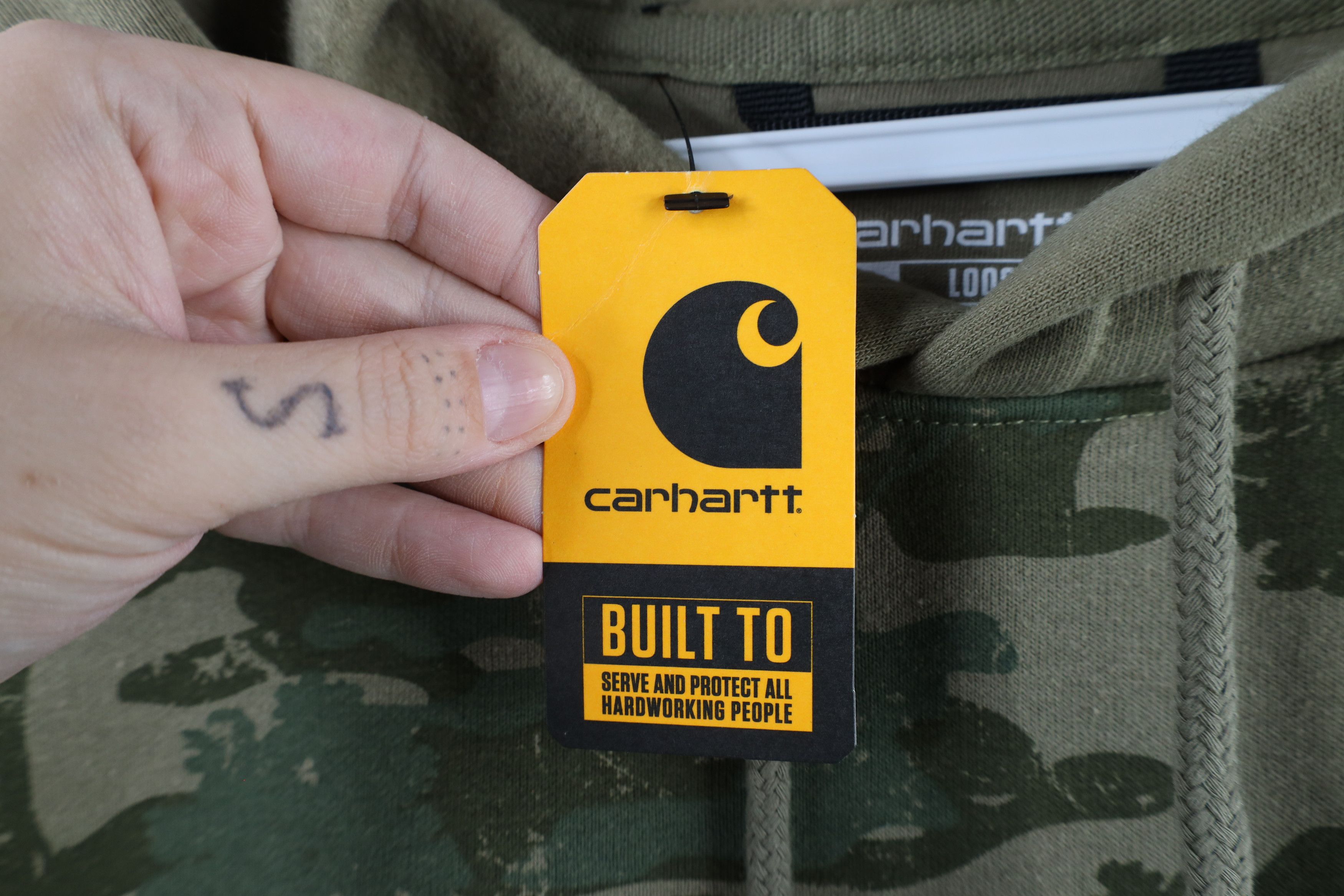 Carhartt New Carhartt Spell Out Camouflage Hoodie Sweatshirt Green Size US S / EU 44-46 / 1 - 8 Thumbnail