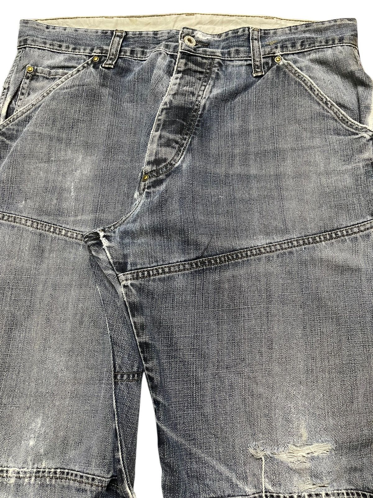 G-Star Vintage Japanese G-Star Faded Wash Distress Baggy Jeans Size US 34 / EU 50 - 4 Thumbnail