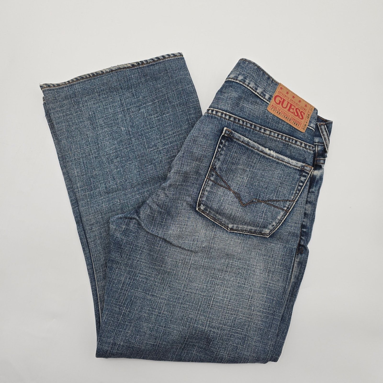 Guess Guess Blue Denim Jeans Pants Bottom Men's Wide Bootcut 34x39 Size US 34 / EU 50 - 2 Thumbnail
