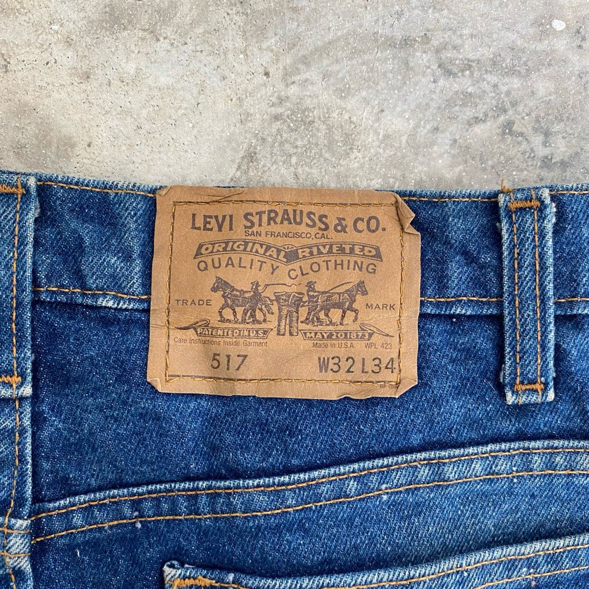 Levi's Vintage 90’s Levis 517 Orange Tab Faded Blue Flared Jeans Size US 32 / EU 48 - 13 Thumbnail