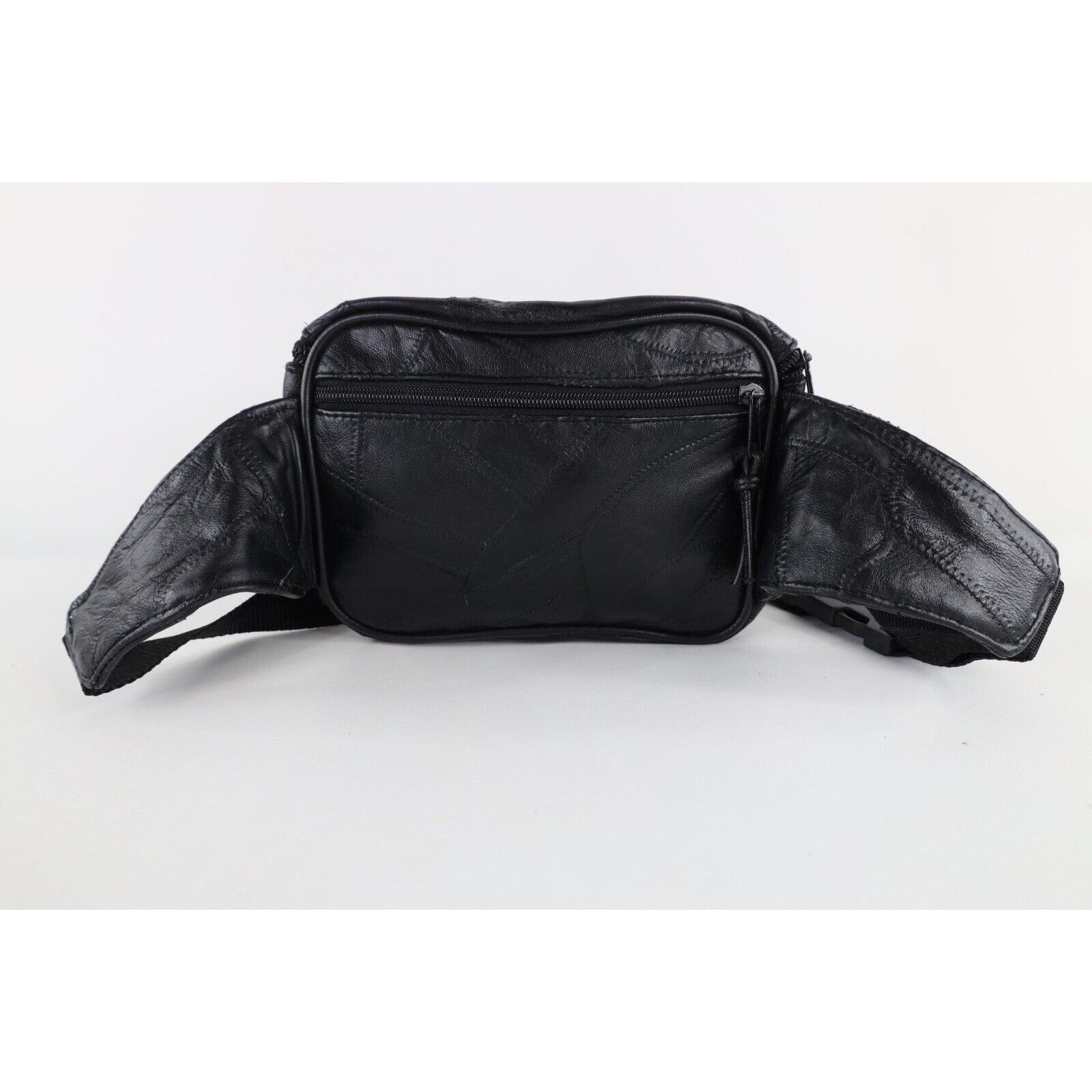 Vintage Vintage 90s Streetwear Blank Leather Festival Fanny Pack Bag Size ONE SIZE - 3 Thumbnail