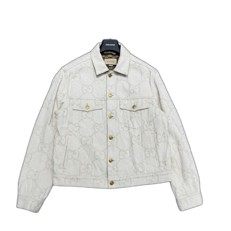 Gucci Gucci Logo Denim Jacket Size 48-2505 Size US M / EU 48-50 / 2 - 1 Thumbnail