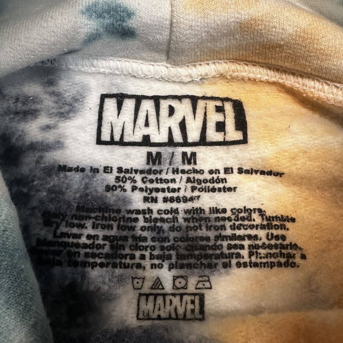 Marvel Comics Marvel Avengers HULK Pullover Hoodie Sweater Cream Tie-Dye Size US M / EU 48-50 / 2 - 3 Thumbnail