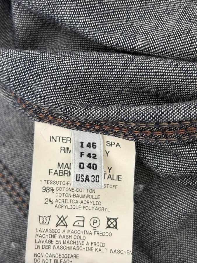 Marithe + Francois Girbaud 2000s Marithé + François Girbaud Navy Signature Brut Denim Jacket Size M / US 6-8 / IT 42-44 - 11 Thumbnail