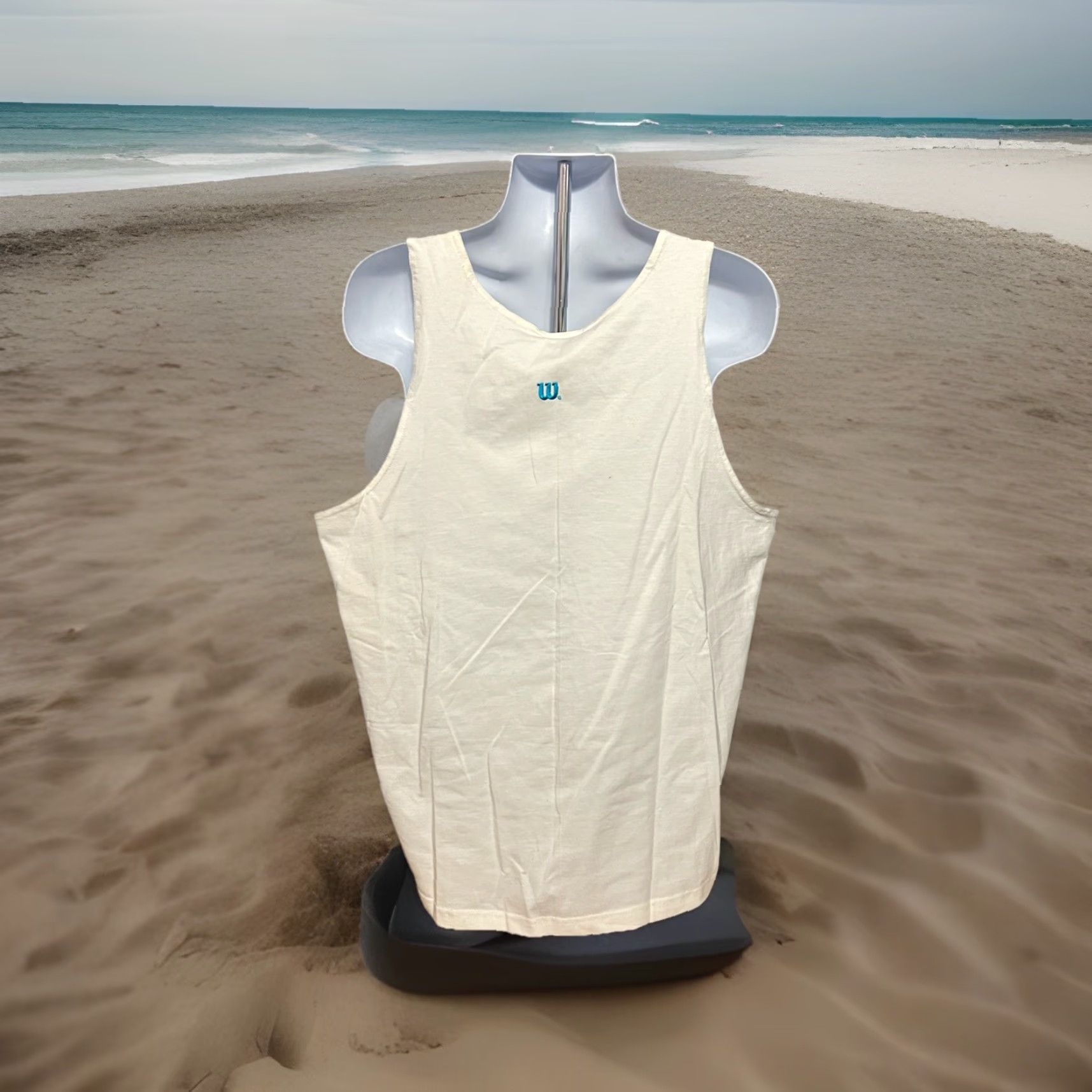 Wilson VINTAGE Wilson Athletic wear Tank Top Men XL White Logo 80s Sports Gym T-Shirt Sleeveless Regular Fit Crew Neck NWT Dead Stock 1983 Style#5008 US Made Size US XL / EU 56 / 4 - 5 Thumbnail