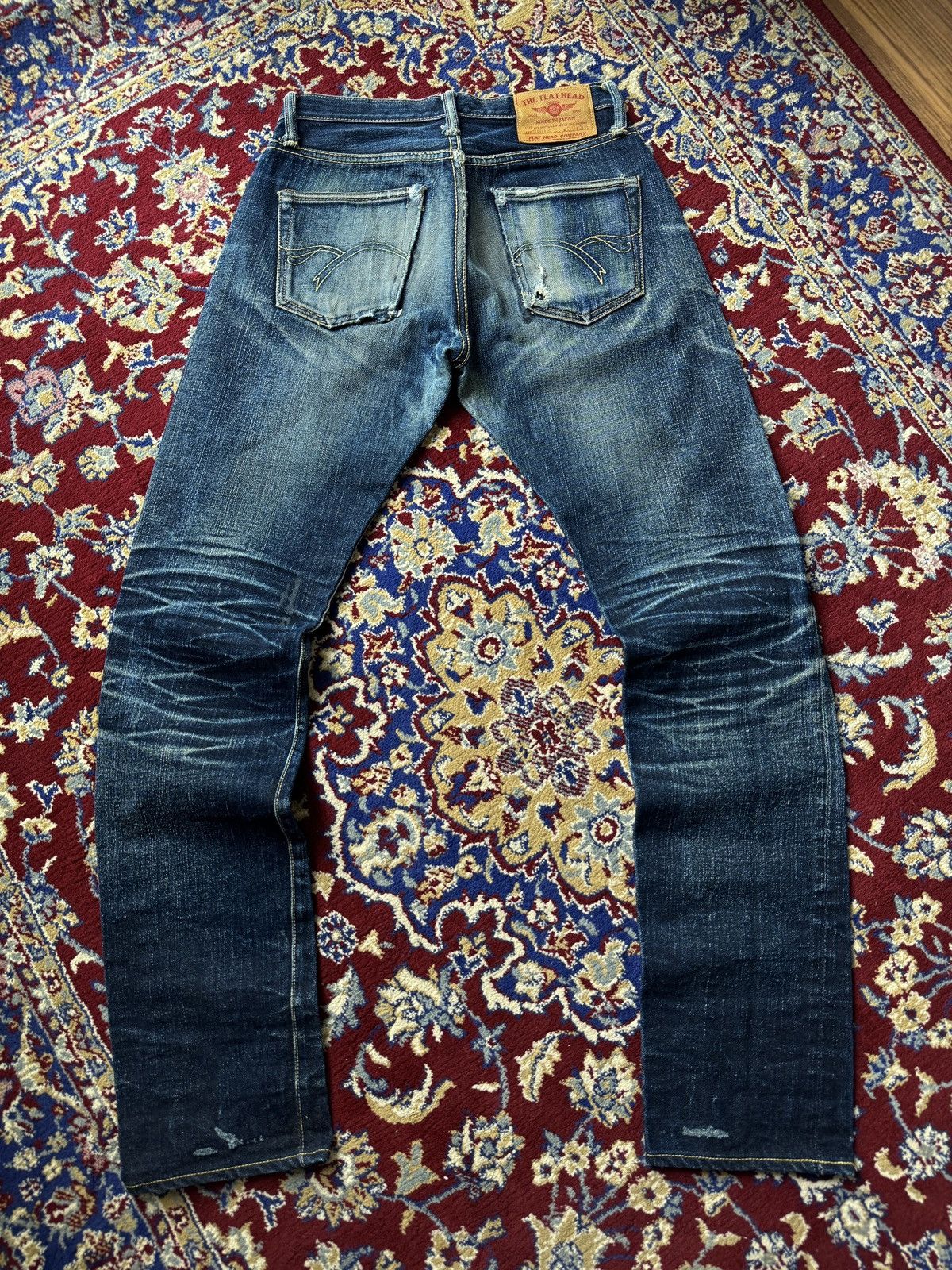 The Flat Head The Flat Head 3002 Golden Selvedge Raw denim faded jeans Size US 29 - 2 Thumbnail