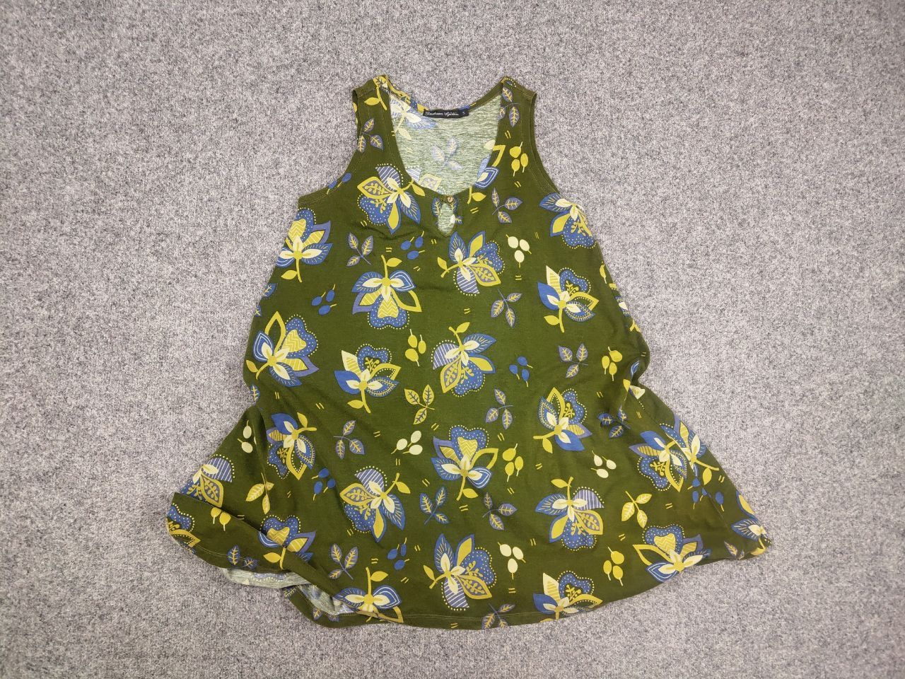 Gudrun Sjoden Gudrun Sjödén Design cotton Green Flower Pattern Tank dress Size S / US 4 / IT 40 - 7 Thumbnail