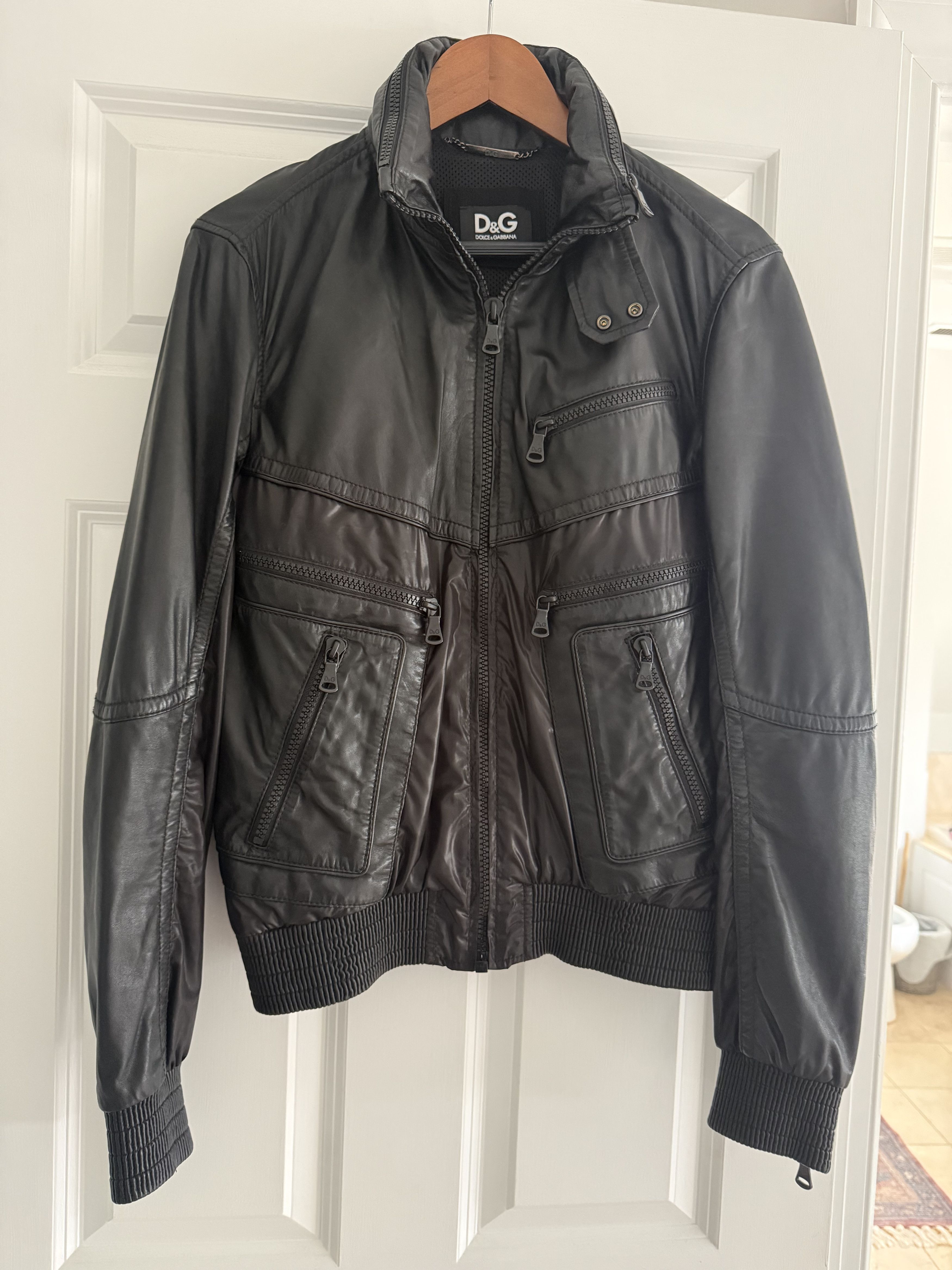 Dolce & Gabbana Dolce & Gabbana D&G AW08 Cargo Leather Jacket Size