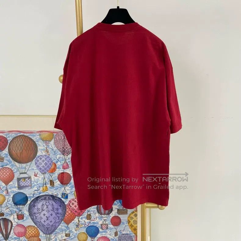 Balenciaga Balenciaga Letter Logo Red T-Shirt Size US M / EU 48-50 / 2 - 2 Thumbnail