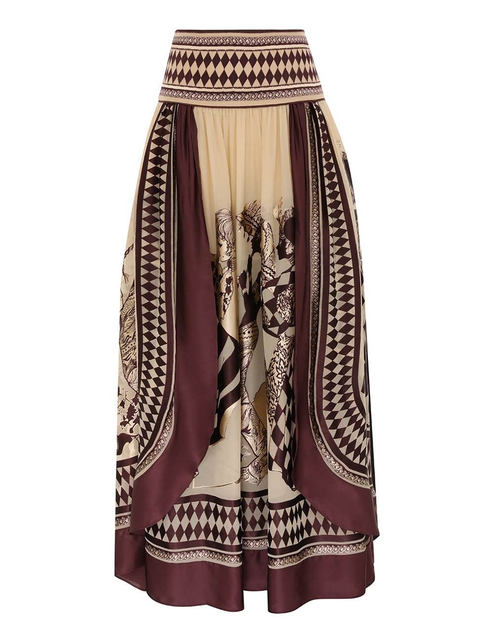 o1w1db10925 Illustration Otto Maxi Skirt in Multicolor