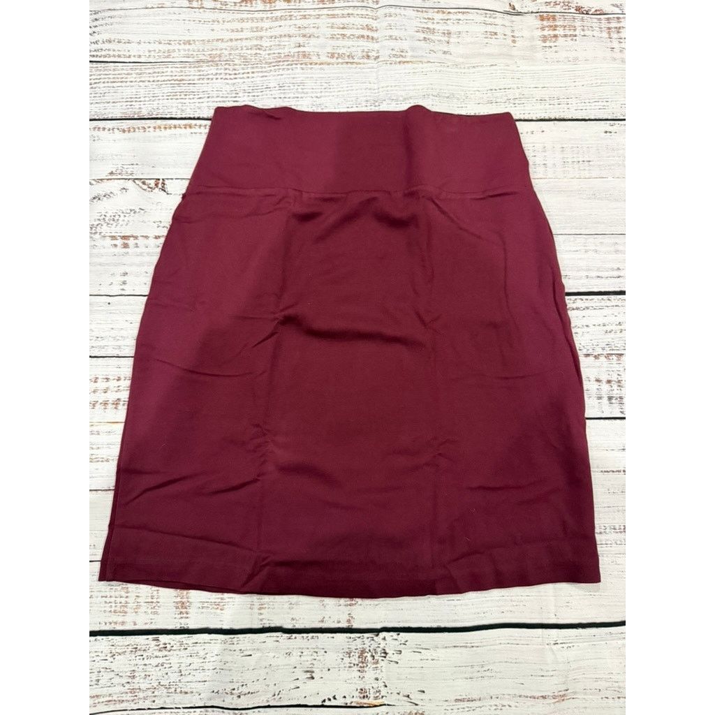 Apt. 9 APT.9 Skirt Burgundy Pull-On Stretch Knit Pencil Workwear Size 29" - 6 Thumbnail