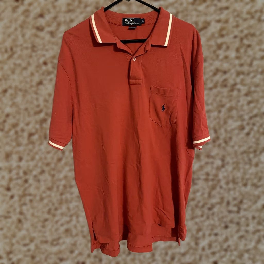 Polo Ralph Lauren Polo Ralph Lauren Polo Shirt Red White Pony Pocket Logo S/S Casual Mens XL Size US XL / EU 56 / 4 - 1 Thumbnail