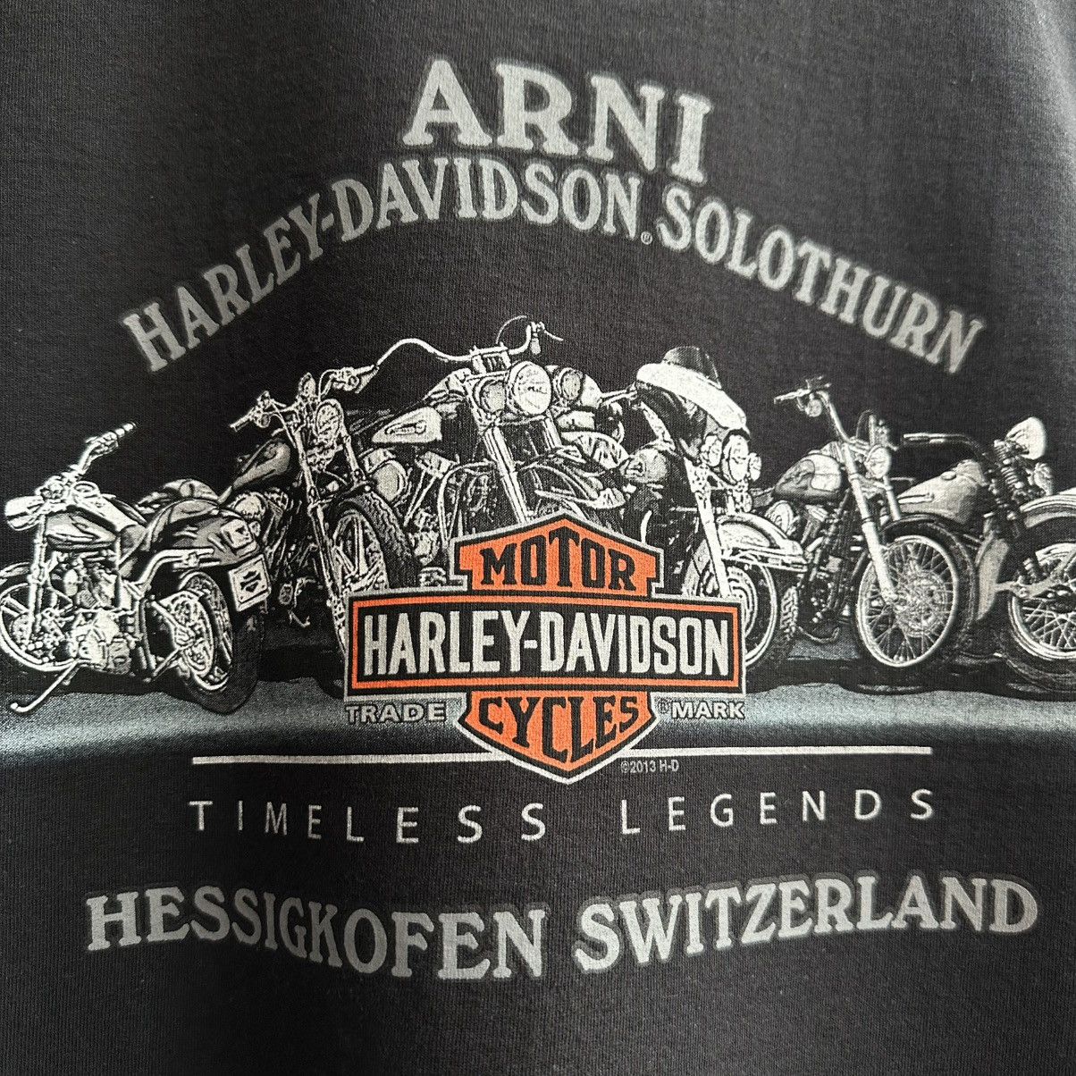 Harley Davidson VINTAGE Y2K HARLEY DAVIDSON SWITZERLAND SKULL GRAPHIC SHIRT Size US XL / EU 56 / 4 - 4 Thumbnail