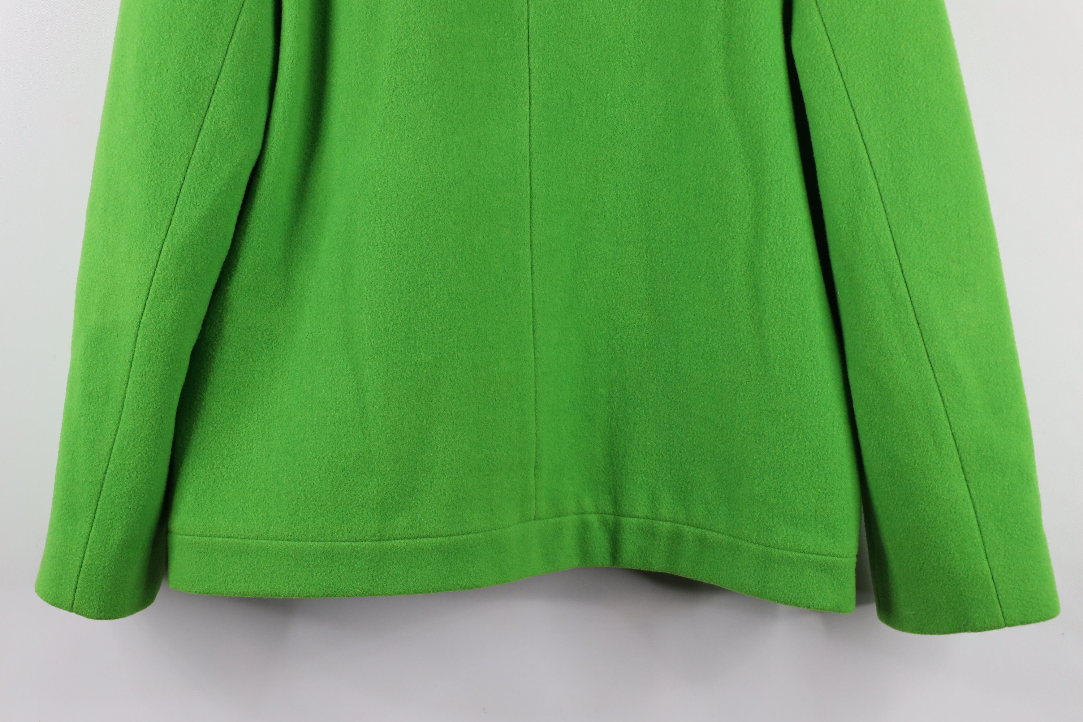 Vintage Vintage 90s Streetwear Wool Full Zip Bomber Jacket Lime Size L / US 10 / IT 46 - 12 Thumbnail