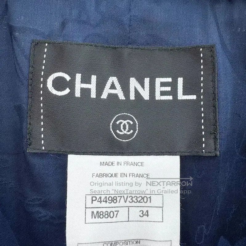 Chanel Chanel Peacock Blue Cotton Blend Women's Coat . Size S / US 4 / IT 40 - 2 Thumbnail
