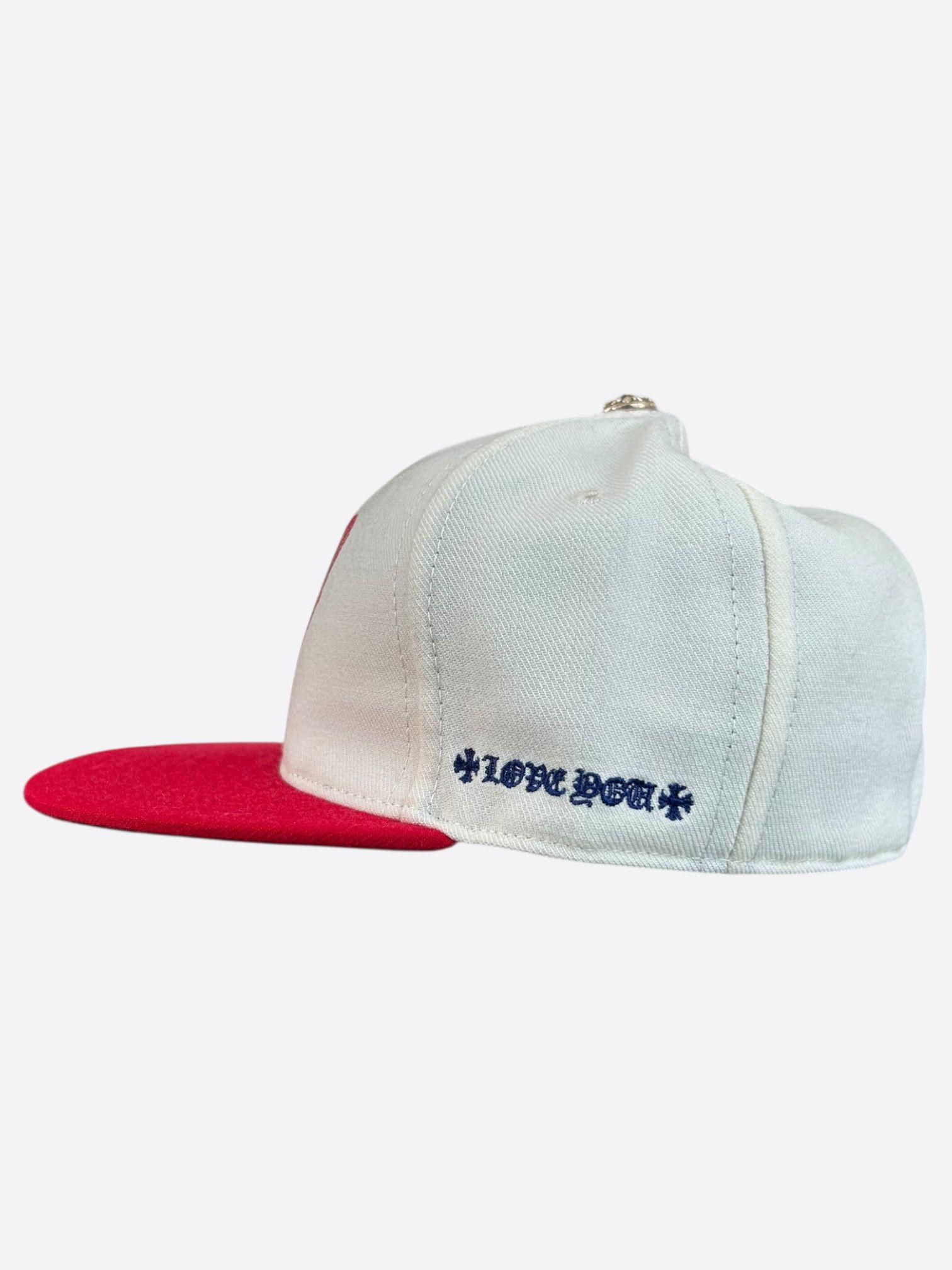 Chrome Hearts Chrome Hearts White & Red Heart Logo Fitted Hat Size ONE SIZE - 4 Thumbnail