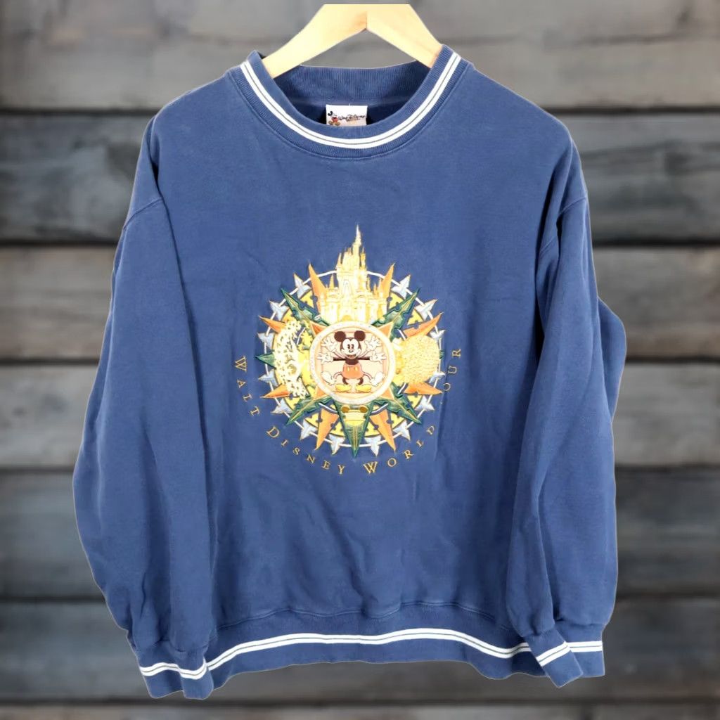 Disney VINTAGE Walt Disney World Tour Sweatshirt Mens XL Dark Blue Embroidered Crewneck VTG Size US XL / EU 56 / 4 - 1 Thumbnail
