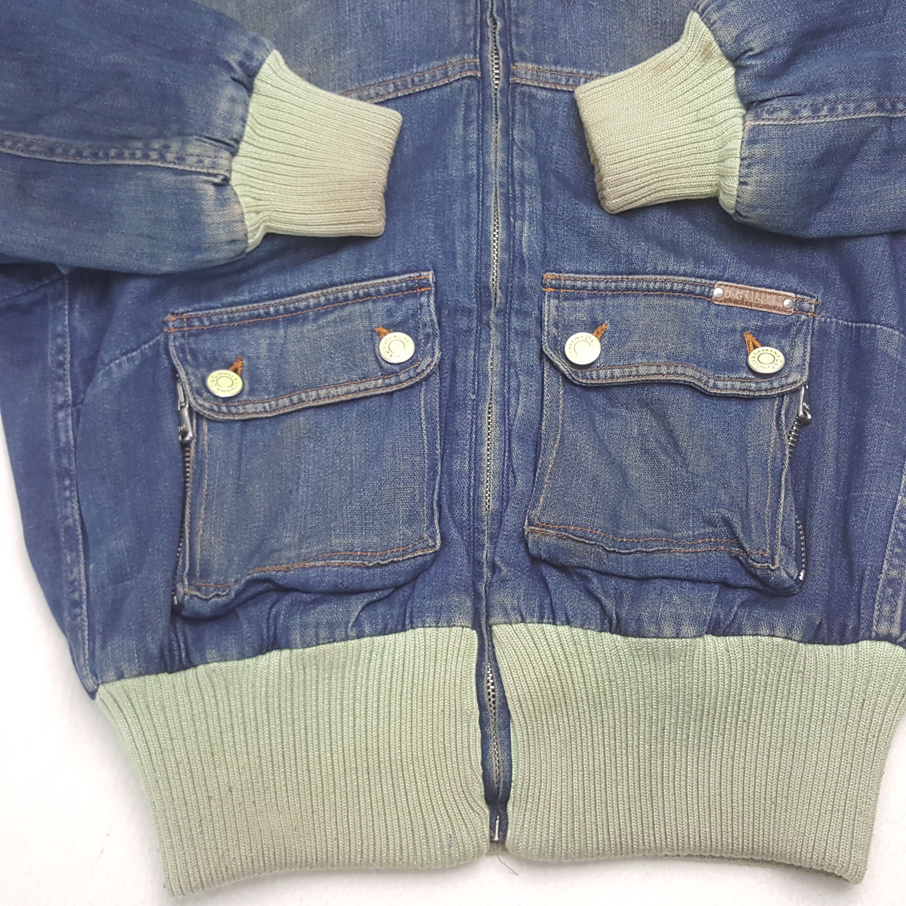 Dolce & Gabbana Vintage Dolce & Gabbana Denim Zipper Turtleneck Jacket Size S / US 4 / IT 40 - 11 Thumbnail