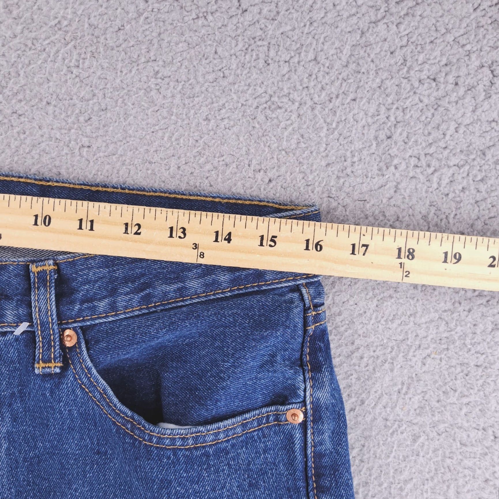 Levi's Levi's 505 Jeans Mens Regular Straight 32x28 Blue Denim Jeans Shirt? Size US 32 / EU 48 - 7 Thumbnail