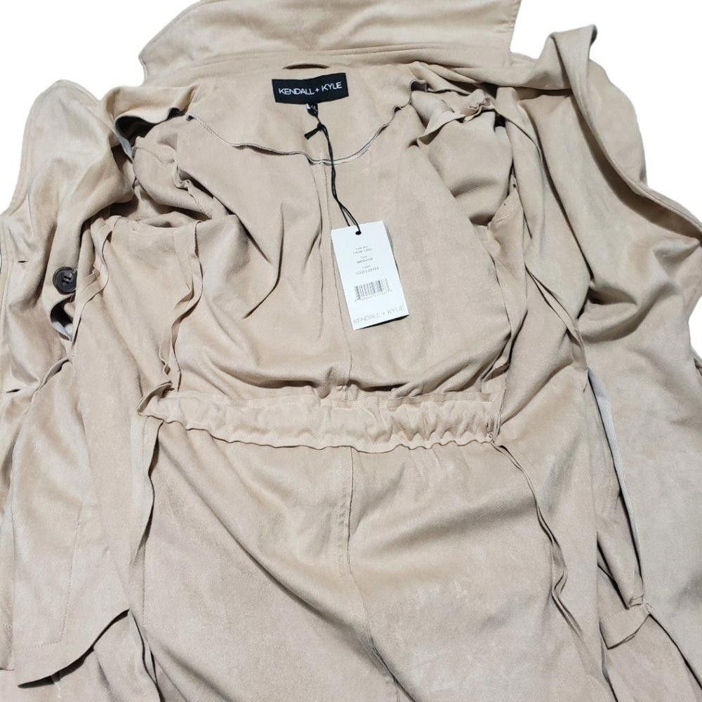 Kendall And Kylie CT818a Kendall + Kylie NWT Beige Faux Suede Trench JAcket M Size M / US 6-8 / IT 42-44 - 5 Thumbnail