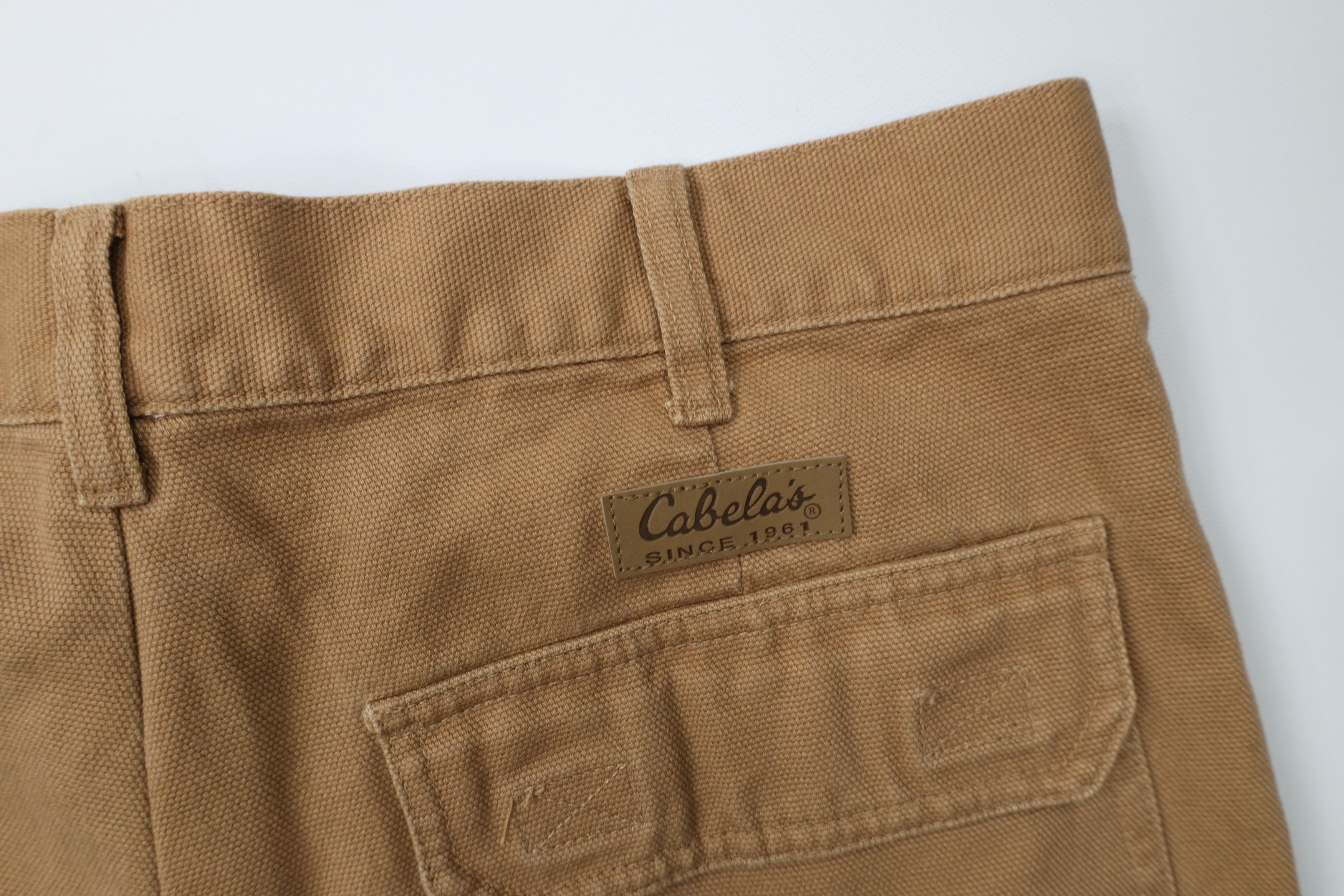 Cabelas Deadstock Vintage Cabelas Wide Leg Cargo Pants Brown Cotton Size US 34 / EU 50 - 13 Thumbnail
