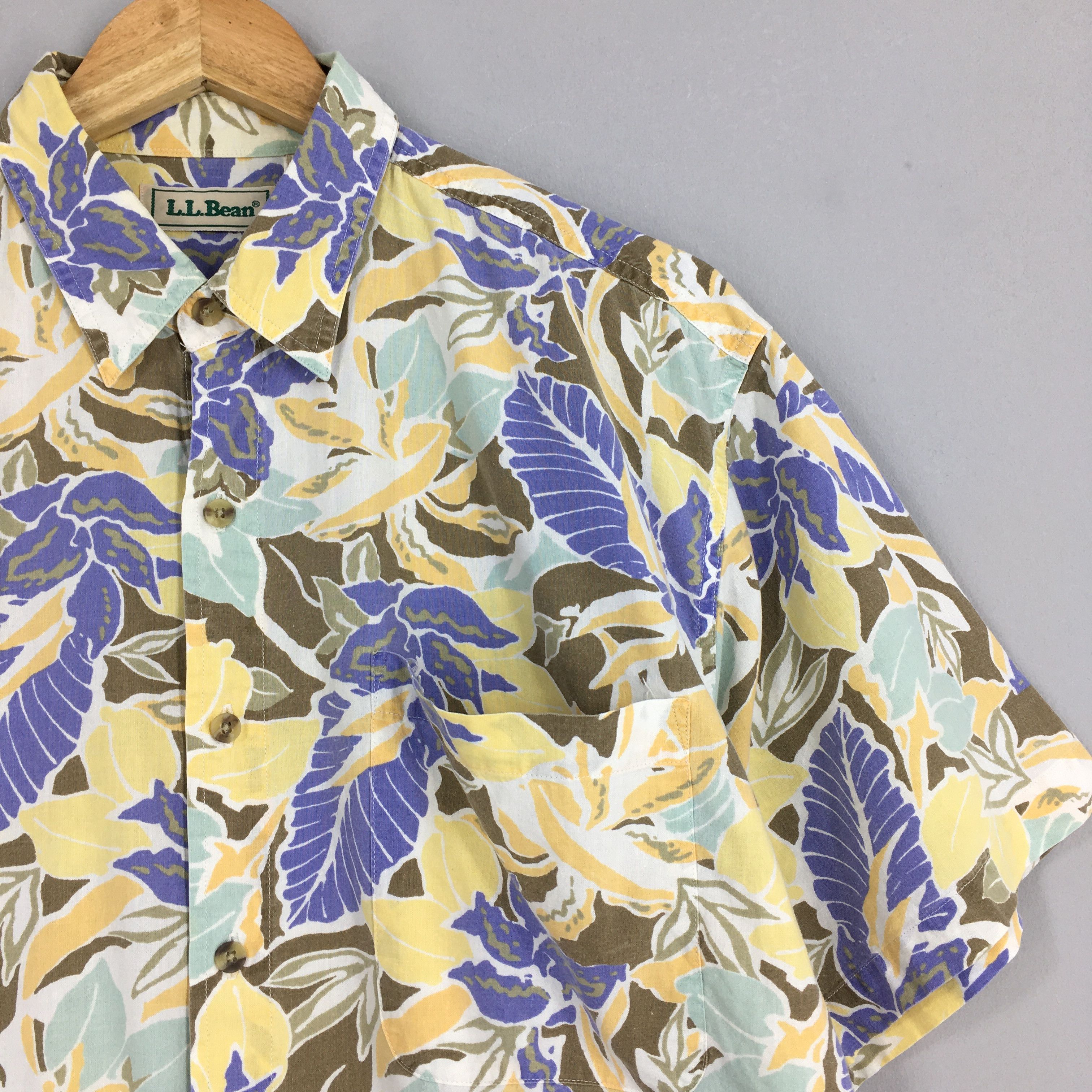 L.L. Bean Vintage 80s LL Bean Hawaii Aloha Flower Shirt Medium Size US M / EU 48-50 / 2 - 2 Thumbnail