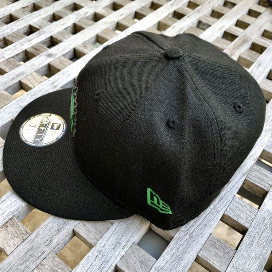 New Era Oakland Athletics A's Blackout Pop New Era 59FIFTY Hat 7 1/2 Size ONE SIZE - 4 Thumbnail